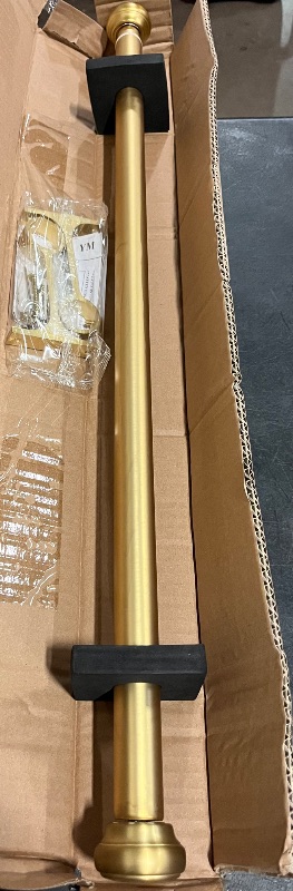 Photo 1 of Heavy Duty Adjustable Curtain Rod, 1 Inch, 28-48 Inch, Round Cap, Ceiling Mount, Premium Aluminum Brackets, Outdoor Patio
