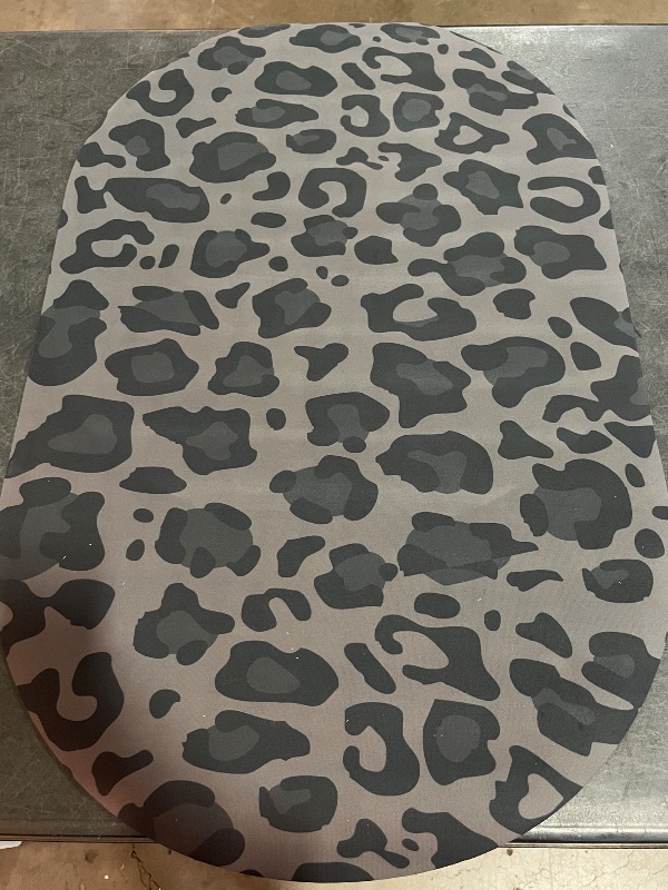 Photo 1 of Bath Mat Rug-Black Leopard Pattern Rubber Non Slip Quick Dry Super Absorbent Thin Bathroom Rugs Fit Under Door Washable Bathroom Floor Mats-Shower Rug for in Front of Bathtub,Shower Room,Sink
