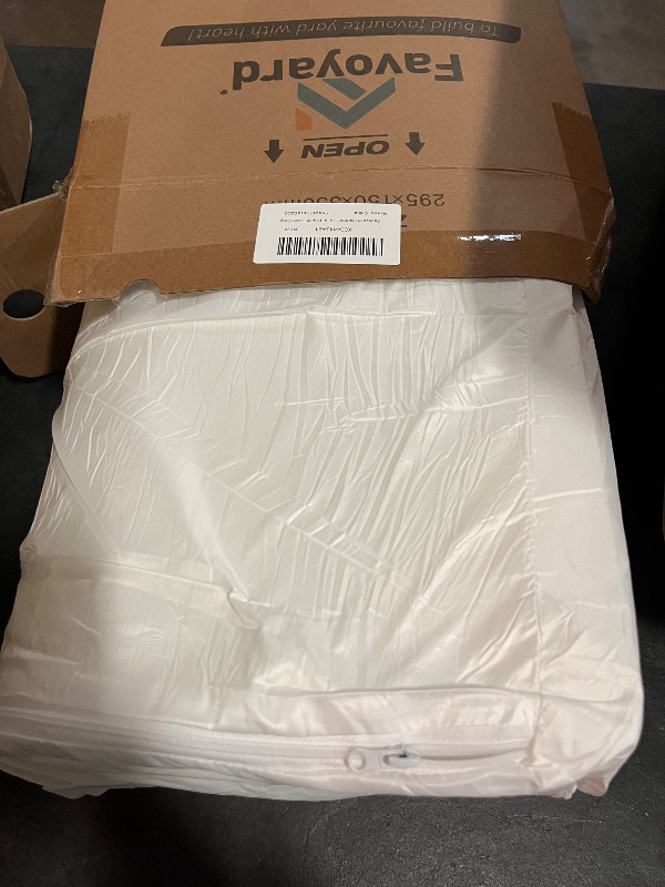 Photo 1 of Favoyard Outdoor Deep Seat Cushion Set, 22 x 22 Inch Rainproof & 3-Year Fade Resistant Patio Furniture Cushions, Removable Seat Bottom & Back Cushion covers with Ties for Chair, Sofa, Couch, Dark Grey
