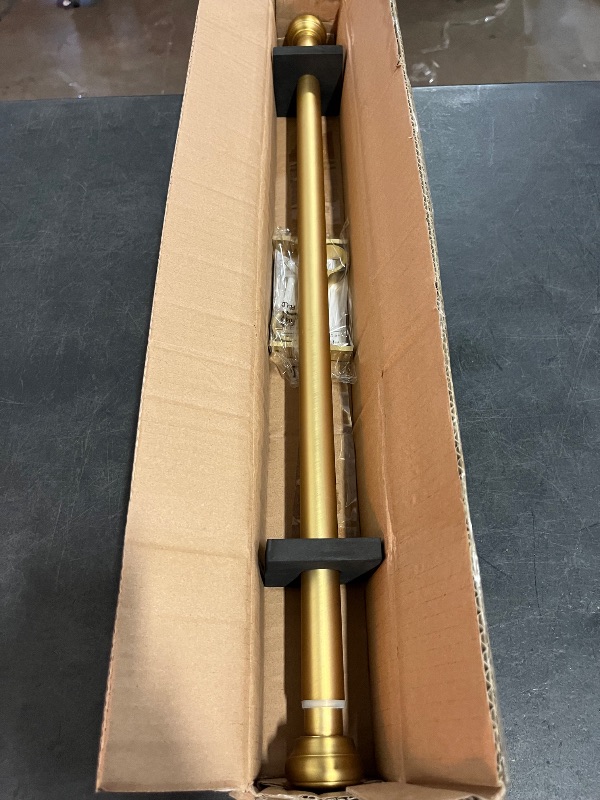 Photo 1 of Heavy Duty Adjustable Curtain Rod, 1 inch, 28-48 inch, Round Cap, Premium Aluminum Brackets, Suitable for Windows & Patio
