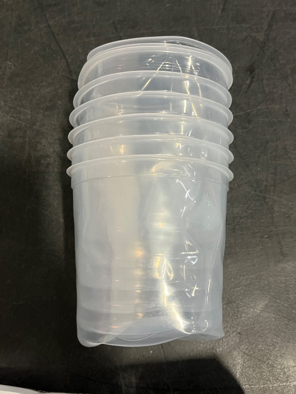 View 3 of (ONLY 8 Cups & 27 LIDS) Disposable Paint Cups 20 oz (600 ml) kit for Automotive Spray Guns, 25 Cups and lid Systems, 1 Hard Cup with retaining Ring and 10 stoppers