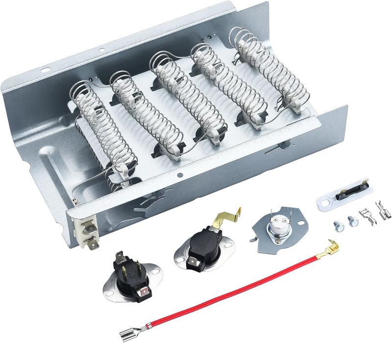 Photo 1 of 279838 Dryer Heating Element Kit, Fits Whirlpool Cabrio Kenmore Amana Maytag Roper, Replace W10724237 279837 WP279837 AP3094254 2438 279838A 279838VP 3398063 3398064 3403585 8565582 EA33431 PS334313