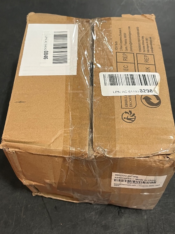 Photo 1 of Goovilla Heavy Duty Plant Stand with Wheels, 1Pack Adjustable 15-22 Plant Caddy with Lockable Caster Wheels 440LBS, Rolling Stand/Dolly/Roller for Indoor Outdoor Large Planter, Flower Pot,Black