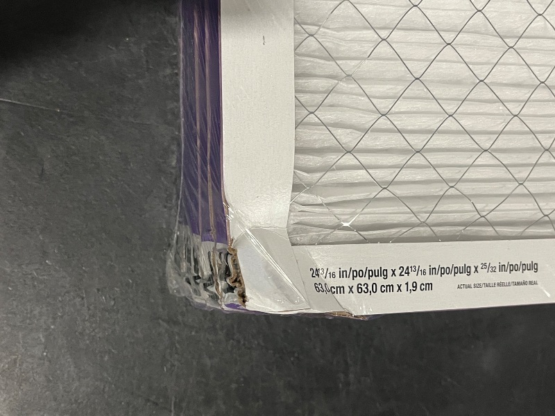 Photo 1 of Filtrete 25x25x1 AC Furnace Air Filter, MERV 12, MPR 1500, CERTIFIED asthma & allergy friendly, 3 Month Pleated 1-Inch Electrostatic Air Cleaning Filter, 6-Pack (Actual Size 24.81x24.81x0.78 in)