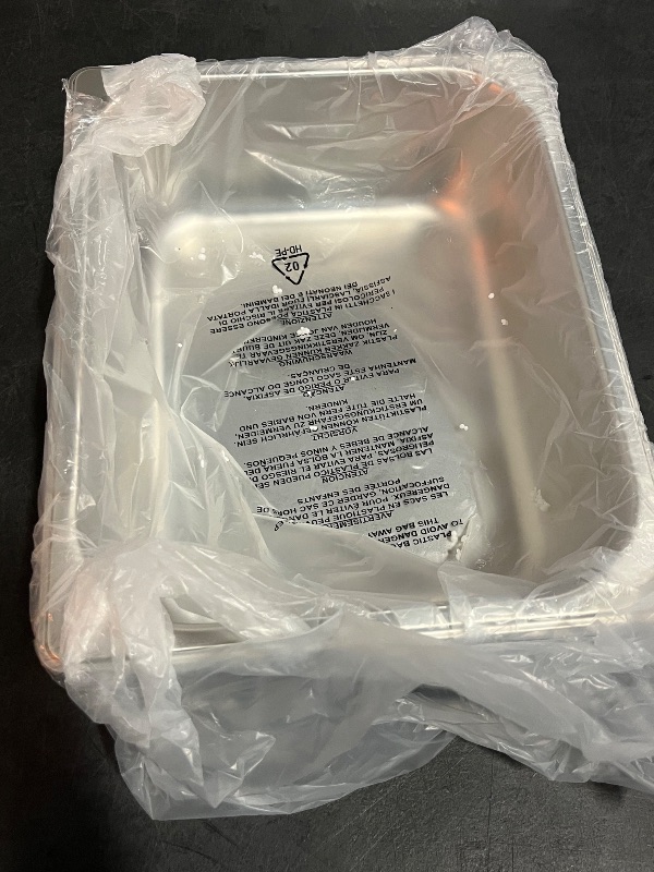 Photo 1 of *Missing Lid* VEVOR Chafing Dish Buffet Set, 8 Qt 2 Pack, Stainless Steel Chafer with 2 Full Size Pans, Rectangle Catering Warmer Server with Lid Water Pan Folding Stand Fuel Holder, for Wedding Party Banquet