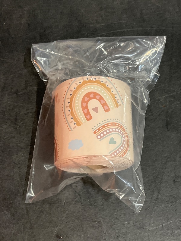 Photo 1 of Pajean Boho Bulletin Board Border Rainbow Classroom Decor Boho Bulletin Board Trim Self Adhesive Rainbow Classroom Decorations Waterproof School Chalkboard Decors(49.2 Feet)
