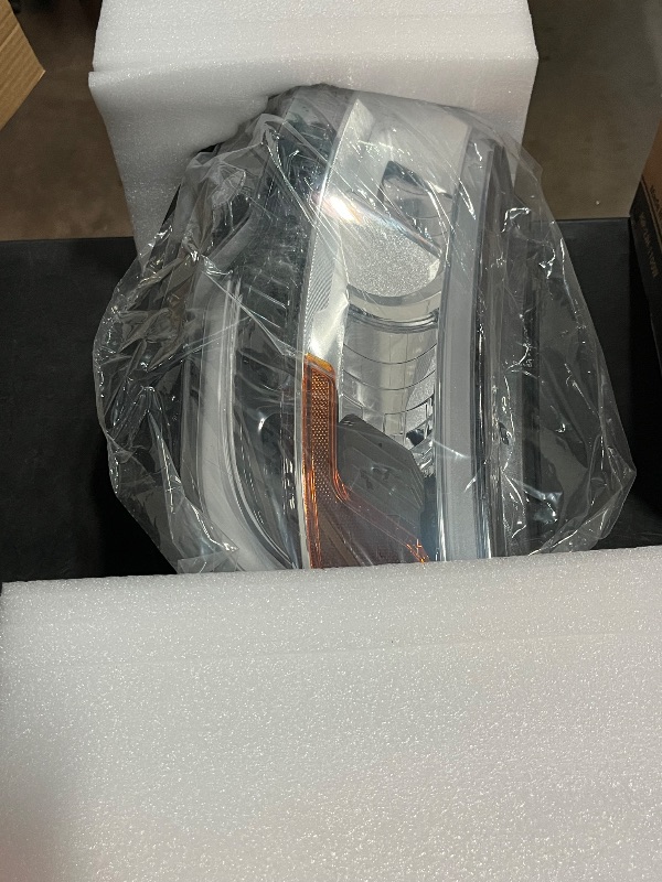 Photo 1 of FIONE Headlight Assembly Compatible with Ford Explorer 2016 2017 2018 [Halogen Model] Headlight Assembly Left Driver Side LH Replacement Chrome Housing Headlamp W/LED DRL
