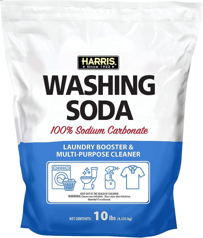 Photo 1 of Harris Washing Soda, Sodium Carbonate, Laundry Booster and Multipurpose Cleaner, No Additives or Fragrances, 10lb
