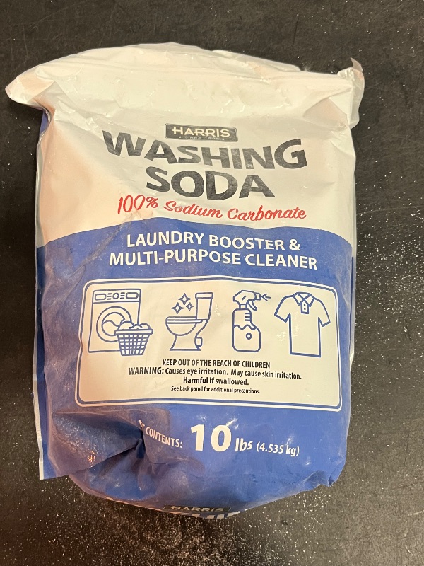 Photo 1 of Harris Washing Soda, Sodium Carbonate, Laundry Booster and Multipurpose Cleaner, No Additives or Fragrances, 10lb