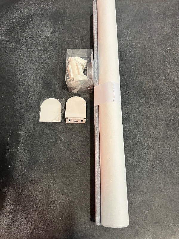 Photo 1 of Persilux Blackout Roller Shades for Window Blinds,Cordless,Linen Fabric,Thermal Insulated Fabric UV Protection Shades for Home,Office,Bedroom,Door,Blackout-Grey,24.5" W X 72" H
