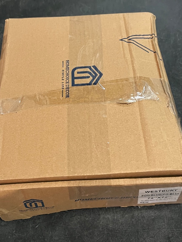 Photo 1 of Dusty Blue Ruffle Shower Curtain, Vintage Handcrafted Bow Tie Bath Curtain for Master Bathroom, Ruched Microfiber Bathroom Curtain with 12 Buttonholes, 72" W x 72" H (LQ-10)
