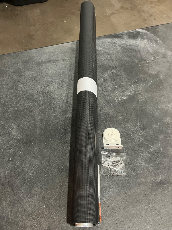 Photo 1 of Persilux Free-Stop Cordless Solar Blinds for Window Shades Light Filtering Roller Shades (34.5"W x 72"H) UV Protection Flame Retardant 5% Openness Sheer Shades for Windows Patio Easy to Install Black
