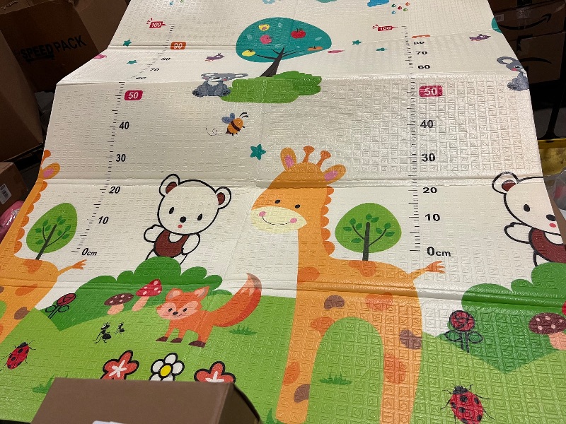 Photo 1 of Premium Baby Play Mat 71"X59" Thicken Foam One Piece Crawling Mat Extra Large Non-Slip Cushioned Activity Playmat for Babies, Toddlers, Infants, Play and Tummy Time 