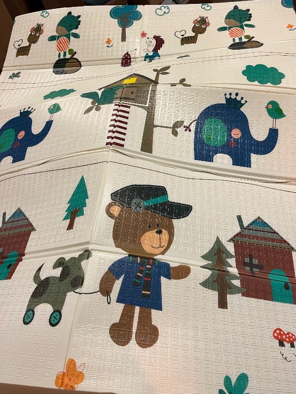 Photo 1 of Premium Baby Play Mat 71"X59" Thicken Foam One Piece Crawling Mat Extra Large Non-Slip Cushioned Activity Playmat for Babies, Toddlers, Infants, Play and Tummy Time 