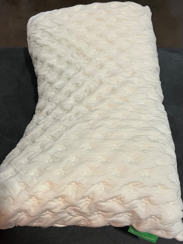 Photo 1 of Cooling Bamboo Pillow for Sleeping, Standard Size Cooling Memory Foam Pillow for Hot Sleepers, Reversable One SIde Cooling One Side Bamboo