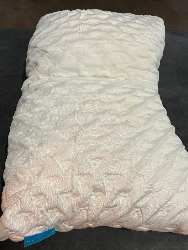 Photo 1 of Cooling Bamboo Pillow for Sleeping, Standard Size Cooling Memory Foam Pillow for Hot Sleepers, Reversable One SIde Cooling One Side Bamboo
