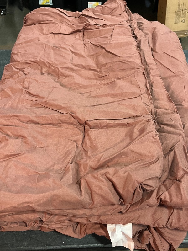 Photo 1 of Cottonight Brick Red Comforter Set - Twin Size, 3 Piece Breathable Soft Comforter, Quilts, Blanket - Dark Red Bedding Set for Adults, Teens, Kids, Hotel Quality