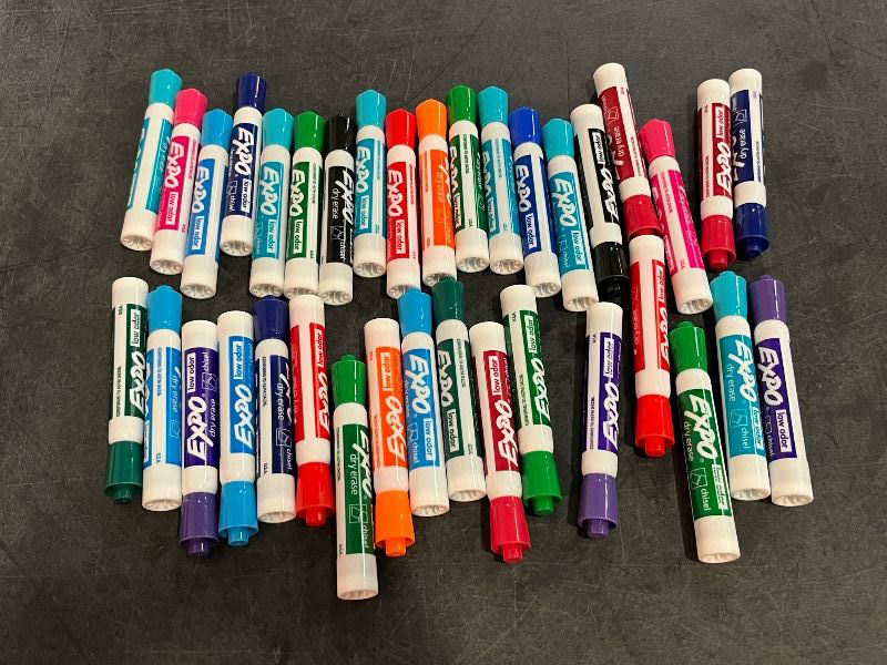 Photo 1 of *Missing 15* 
EXPO Low Odor Dry Erase Markers Chisel Tip Assorted Fashion Colors 36 Count for Classroom Office & Home Use
