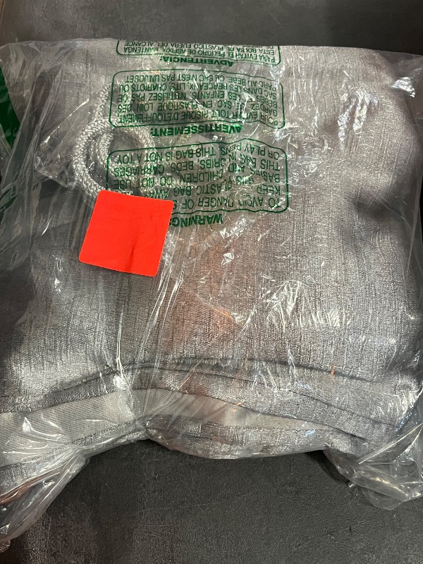 Photo 1 of 82" Long Silver Curtain , 2 Pack. Blackout Curtain with Diamond Rope Curtain Holders