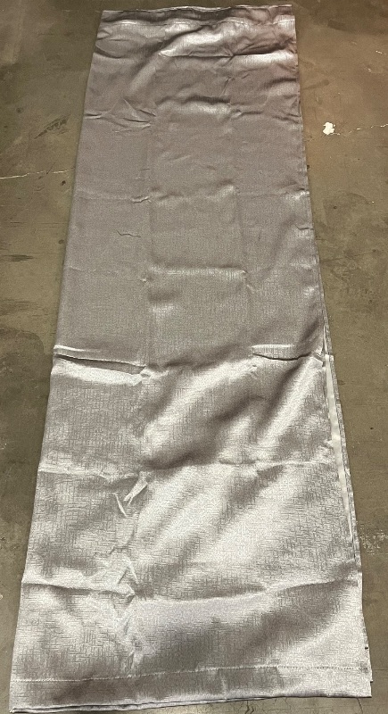 Photo 1 of 82" Long Silver Curtain , 2 Pack. Blackout Curtain with Diamond Rope Curtain Holders