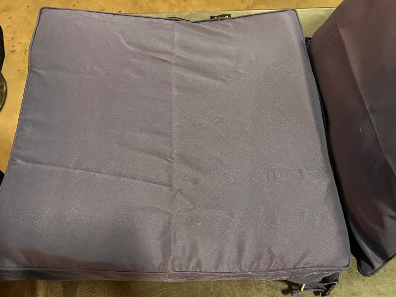 Photo 1 of Amopatio Wicker Outdoor Sofa & Patio Couch Set - High Back Waterproof Patio Furniture Single Armrest Chair with Non-Slip Cushions, Outdoor Furniture Cover, Blue
