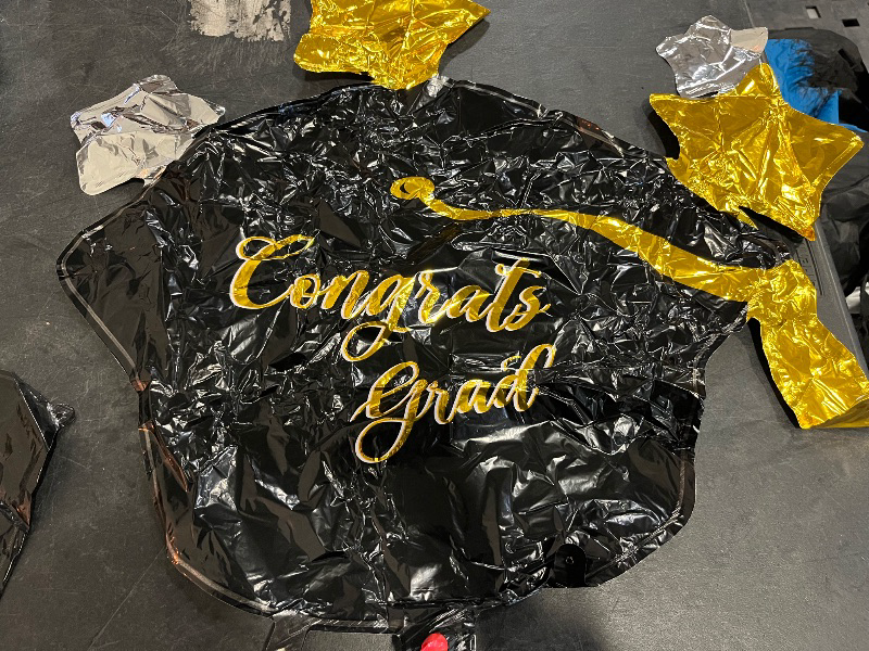 Photo 1 of Graduation Balloons, One "Congrats Grad" Balloon with Random Letter Balloons 