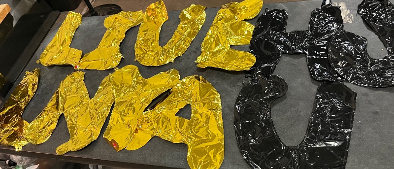 Photo 1 of Graduation Balloons, One "Congrats Grad" Balloon with Random Letter Balloons 