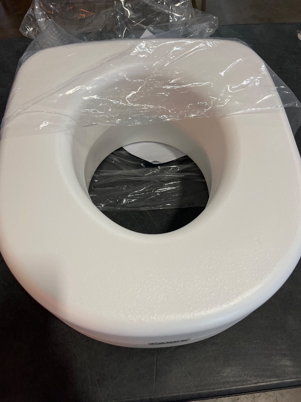 Photo 1 of Carex Toilet Seat Riser, 5.5 Inch, Toilet Seat Risers for Seniors, Raised Toilet Seat, Supports 300lbs, Slip-Resistant, Toilet Riser, Elevated Toilet Seats