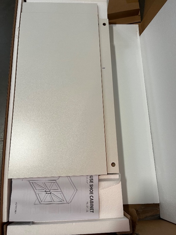 Photo 1 of Mericonia Farmhouse Shoe Cabinet with Doors, Modern Large 5-Tier Shoe Storage Cabinet with Adjustable Shelves, Wooden Shoe Organizer for Entryway, Hallway, Closet, Bedroom, Living Room
