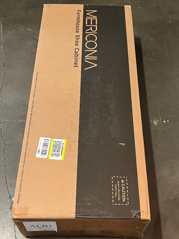 Photo 1 of Mericonia Farmhouse Shoe Cabinet with Doors, Modern Large 5-Tier Shoe Storage Cabinet with Adjustable Shelves, Wooden Shoe Organizer for Entryway, Hallway, Closet, Bedroom, Living Room
