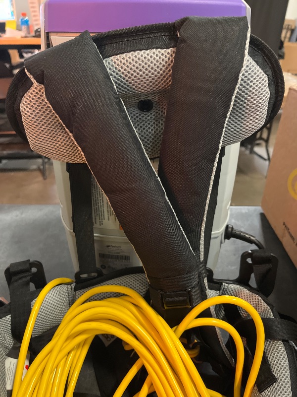 Photo 1 of ProTeam Super Coach Pro 6 Backpack Vacuum Commercial with Telescoping Wand Tool Kit, 6 Quart, Corded, 107310
