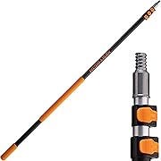Photo 1 of 4-12 ft Long Telescopic Extension Pole // Multi-Purpose Extendable Pole with Universal Twist-on Metal Tip // Lightweight and Sturdy // Best Telescoping Pole for Painting, Dusting and Window Cleaning