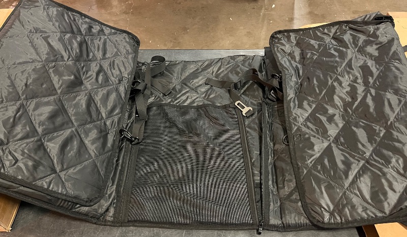 Photo 1 of Back Seat Extender for Dogs-Large Space, Dog Car Seat Cover Hard Bottom Holds 420lbs, Sturdy Backseat Extender for Dogs,Upgraded Material Waterproof Pet Car Bed Dog Hammock for Car, SUV,Truck