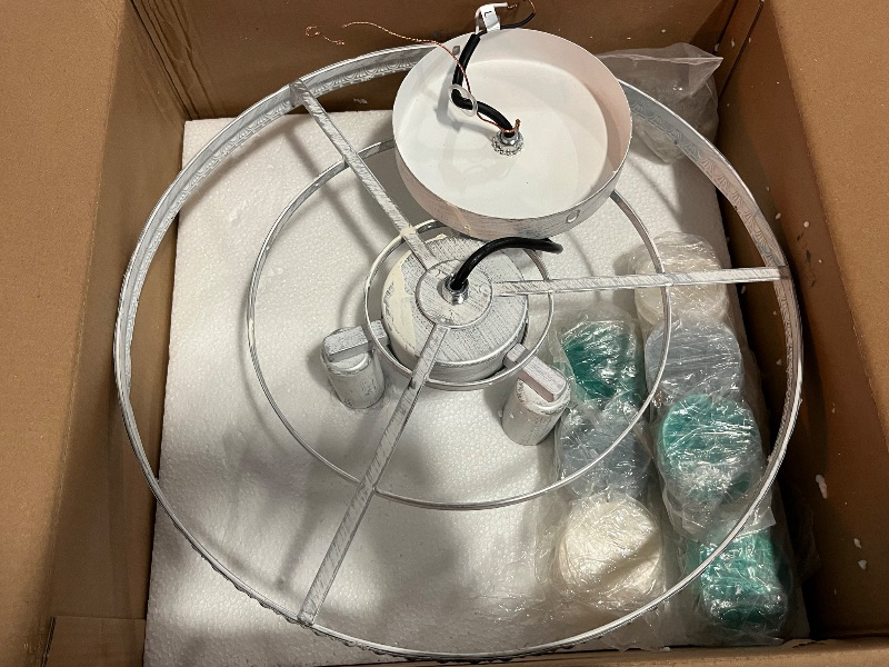 Photo 1 of 13.8" Capiz Shell Ceiling Light Fixtures 3 Lights Boho Shells Flush Mount Light for Bedroom, Kitchen Island, Bathroom, Entryway, Hallway, White and Blue