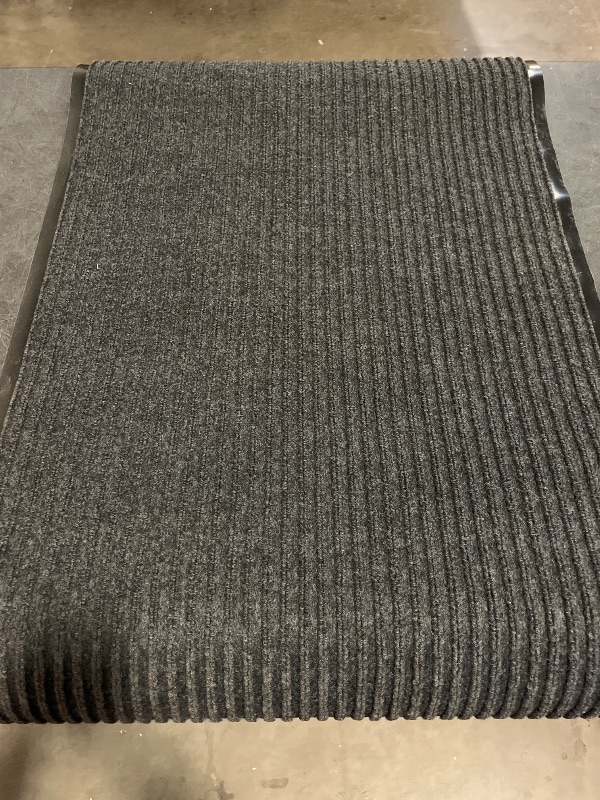 Photo 1 of Front Door Mat 23"X35" ,Heavy Duty Indoor Outdoor Doormat, Non-Slip Welcome Mats for Entryway, Rubber Backing Low Profile Commercial Door Mats, Black Stripe