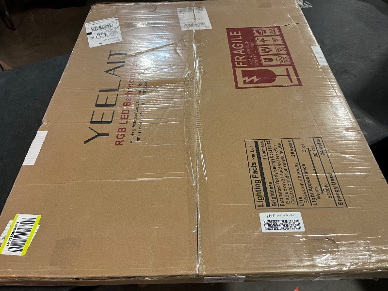 Photo 1 of 36x28 Inch RGB LED Bathroom Mirror Front Light and RGB Backlit Lighted Vanity Mirror for Bathroom Wall Mounted Dimmable Anti Fog Memory Shatter-Proof IP54 Waterproof Horizontal/Vertical