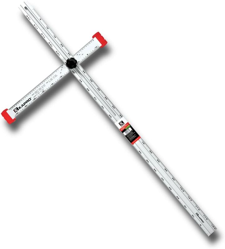 Photo 1 of Kapro - 317 Adjustable Drywall T-Square Tool - Aluminum - for Layout and Marking - Features Sliding Head and Dual Directional Printed Scale - 48 Inch

