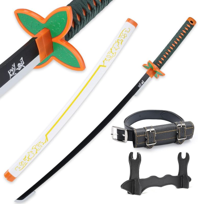 Photo 1 of Cold Blade Demon Katana - 41 Inch Anime Replica with Belt and Stand - Durable Sword Perfect for Cosplay - Nichirin Sword with Authentic Design