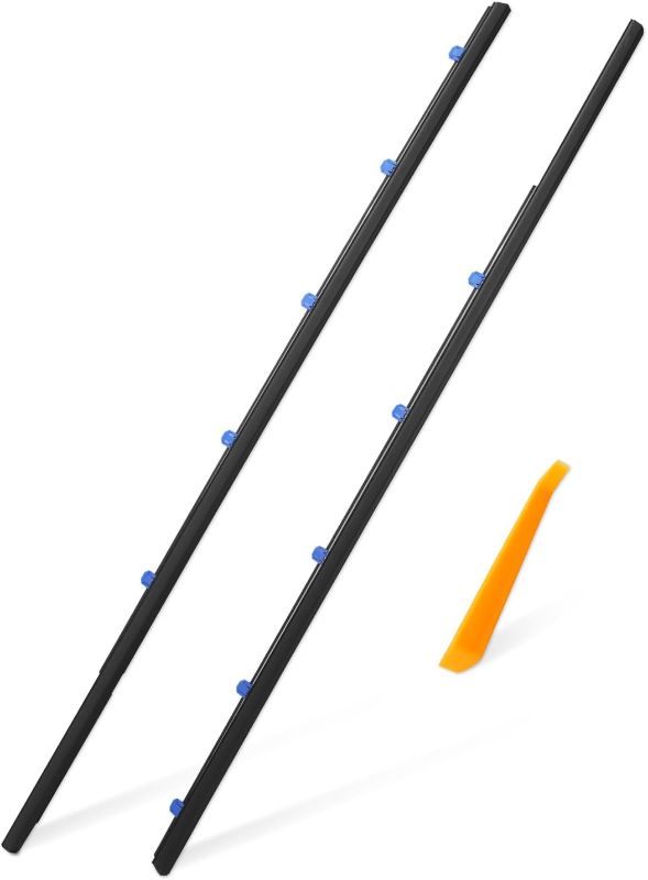 Photo 1 of 72410-TS8-A01 72450-TS8-A01 Weatherstrip Window Moulding Trim Seal Strip Belt Fit for Honda Civic Coupe 2D 2012 2013 2014 2015, 2Pcs
