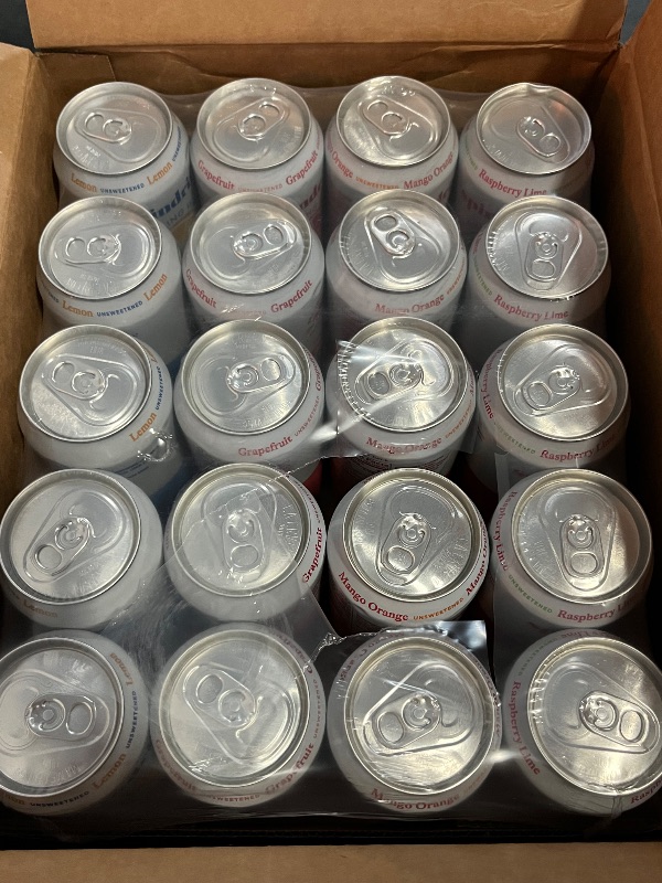 Photo 1 of Expire 08/17/26 Spindrift Sparkling Water, 4 Flavor Variety Pack, Made with Real Squeezed Fruit, 12 Fl Oz (Pack of 20)