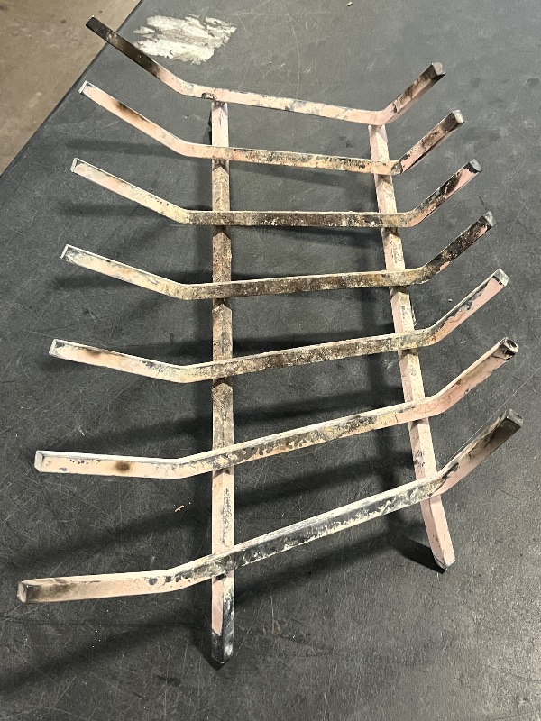 Photo 1 of Fireplace Grate 24 Inch Heavy Duty Wrought Iron Fireplace Log Grate, 3/4" Bar Fire Grates, Firewood Log Burning Rack for Outdoor Wood Stove Pit & Fireplace Log Holder Indoor
