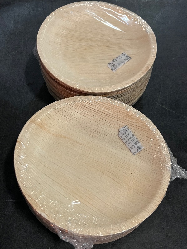 Photo 1 of ECO SOUL Palm Leaf Plates 8"(100 Count) Round Compostable Bamboo Plates Heavy- Duty, Biodegradable Eco-Friendly Dinnerware for Christmas Party Dinner, Wedding, Holiday & Event
