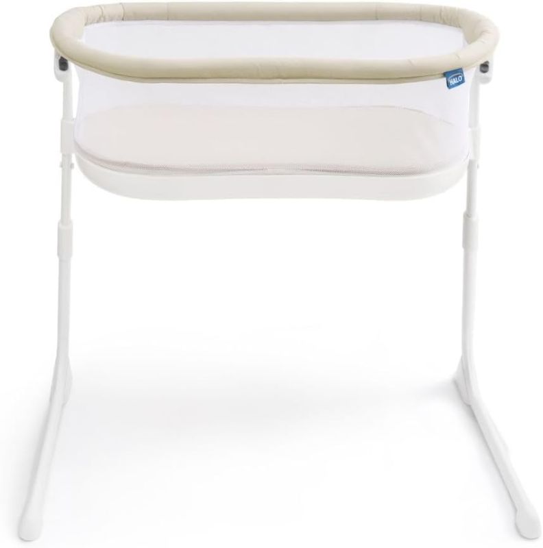 Photo 1 of HALO® BassiNest® Lite – Breathable Baby Bassinet Slides Over Bed with Mesh Walls for Airflow & Visibility, Lowering Wall for Easy Access, Portable & Lightweight, Fits Most Beds
