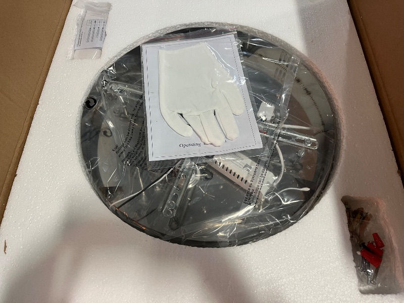 Photo 1 of 18" Sliver Crystal LED Ceiling Light with Remote Control,Flush Mount Chandelier with 3-Color Dimmable for Living Room Bedroom Dining Room Hallway - Modern Flower Design
