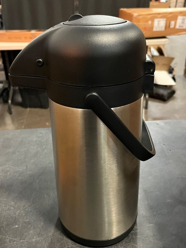 Photo 1 of Airpot Coffee Dispenser with Pump - 2Pcs 102 oz Insulated Stainless Steel Coffee Carafe - Thermal Beverage Dispenser - Coffee Urn for Hot/Cold Water, Party Chocolate Drinks
