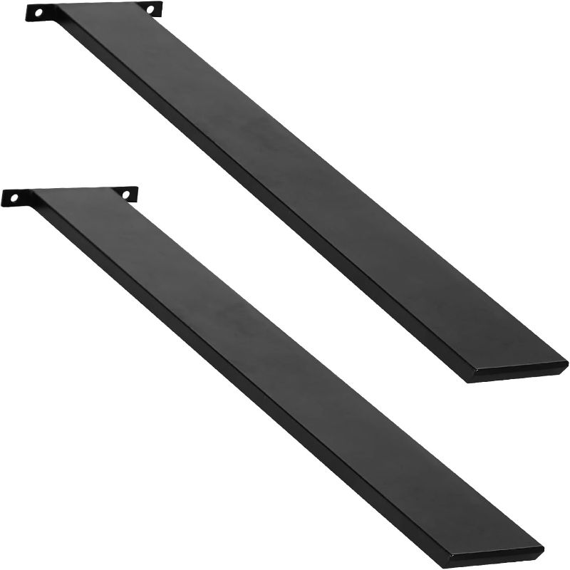 Photo 1 of Hidden Island Countertop Support Bracket, 2 Pack Heavy Duty Iron Kitchen Island Support Floating Bracket with Screws for Granite/Wood/Concrete/Quartz Countertops, 32 Inch
