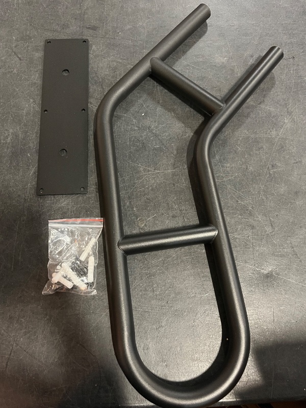 Photo 1 of Hand Rails for Outdoor Steps U-Shaped, Black Iron Stair Railing Indoor 1-3 Step, Wall Mounted Railing for Stairs, Stair Handrail for Elderly, Kids, Pregnant Women, Porch Deck Garden Grab Bar -1 Pack
