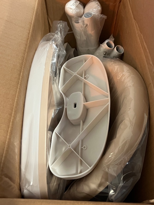 Photo 1 of Funny Supply 3-in-1 Foldable High Chair, Portable & Convertible Baby High Chair, Modern Baby Feeding Chair with Removable Double Tray, Lightweight, Space-Saving Design, Easy to Clean, Cream
