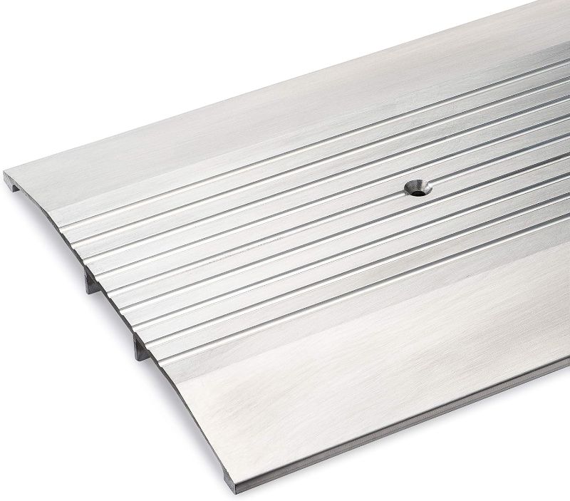 View 1 of 7" Wide x 1/2" Heavy Duty Corrugated Aluminum Threshold Made in USA (3 FT (36") Long)
