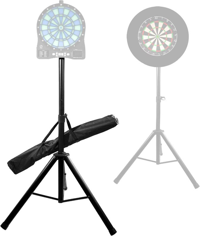 Photo 1 of Turnart Dartboard Stand,Professional Dart Board Holder, 4KG Duty Portable Dartboard Stands for Adults, Dart Board Accessories Adjustable Height from 106 cm to 200 cm